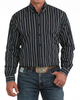 CINCH NAVY STRIPE PRINT - MENS SHIRT  - MTW1106150