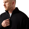 ARIAT 1/4 ZIP SWEATSHIRT BLACK - MEN SWEATER  - 10079479