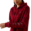 ARIAT ROCKWELL PRINT LOGO HOODIE RED - LADIES HOODIE  - 10079449