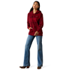 ARIAT ROCKWELL PRINT LOGO HOODIE RED - LADIES HOODIE  - 10079449