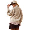ARIAT RUNNING WILD 1/2 ZIP OATMEAL - LADIES SWEATSHIRT  - 10079255