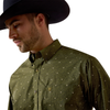 ARIAT CHAD GRAPE LEAF LONGHORN PRINT - MENS SHIRT  - 10079611