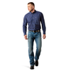 ARIAT WF WES MARITIME BLUE GEO PRINT - MENS SHIRT  - 10079355