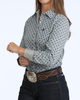 CINCH LIGHT BLUE GEOMETRIC PRINT - LADIES SHIRT  - MSW9164280