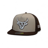 LOST CALF 3D LOGO TAN WITH BROWN - HATS CAP  - 2 MESH PANEL BROWN
