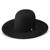 RESISTOL MIDNIGHT 6X BLACK OPEN CROWN - HAT FELTS  - RFMDNT-164207
