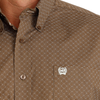 CINCH BROWN GEOMETRIC PRINT - MENS SHIRT  - MTW1106143