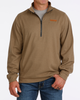 CINCH BROWN 1/4 ZIP PULLOVER - MEN SWEATER  - MWK1913005