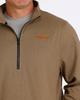 CINCH BROWN 1/4 ZIP PULLOVER - MEN SWEATER  - MWK1913005