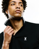 PSYCHO BUNNY STAN PIQUE BLACK - MENS POLO  - MT0100246-001