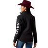 ARIAT LOGO SOFTSHELL BLACK/WHITE - LADIES JACKET  - 10079892
