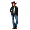 ARIAT LOGO SOFTSHELL BLACK/WHITE - LADIES JACKET  - 10079892