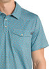 ROCK & ROLL MEDALLION TURQUOISE VENTED - MENS POLO  - BM51T09594