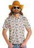 ROCK & ROLL DESERT NATURAL POLO PRINT - MENS POLO  - BM51T09601