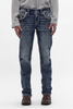 ROCK REVIVAL EGGPLANT STRAIGHT MEDIUM BLUE - MENS JEANS  - RP3500J217R