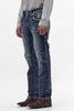 ROCK REVIVAL EGGPLANT STRAIGHT MEDIUM BLUE - MENS JEANS  - RP3500J217R