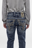 ROCK REVIVAL EGGPLANT STRAIGHT MEDIUM BLUE - MENS JEANS  - RP3500J217R