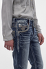 ROCK REVIVAL EGGPLANT STRAIGHT MEDIUM BLUE - MENS JEANS  - RP3500J217R
