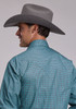 STETSON TURQUOISE GEO PRINT - MENS SHIRT  - 11-01-425-6058GR
