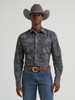 WRANGLER 20X COMPETITION GREY PRINT - MENS SHIRT  - 112384660