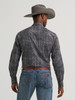 WRANGLER 20X COMPETITION GREY PRINT - MENS SHIRT  - 112384660