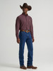 WRANGLER GEORGE STRAIT BURGUNDY PRINT - MENS SHIRT  - 112385344