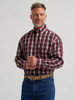 WRANGLER GEORGE STRAIT BURGUNDY PLAID - MENS SHIRT  - 112385370