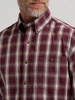 WRANGLER GEORGE STRAIT BURGUNDY PLAID - MENS SHIRT  - 112385370