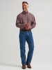 WRANGLER GEORGE STRAIT BURGUNDY PRINT - MENS SHIRT  - 112385379