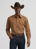 WRANGLER RETRO MODERN FIT BROWN PRINT - MENS SHIRT  - 112385599