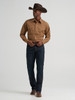 WRANGLER RETRO MODERN FIT BROWN PRINT - MENS SHIRT  - 112385599