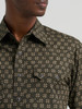 WRANGLER RETRO MODERN FIT BLACK BROWN - MENS SHIRT  - 112385601