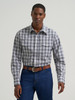 WRANGLER WRINKLE RESIST GREY PLAID - MENS SHIRT  - 112385339