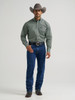 WRANGLER GEORGE STRAIT DARK GREEN PRINT - MENS SHIRT  - 112385369