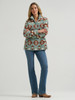 WRANGLER PUNCHY SHERPA 1/4 ZIP BLUE - LADIES SWEATSHIRT  - 112385461