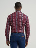 WRANGLER CHECOTAH BURGUNDY PRINT - MENS SHIRT  - 112385794