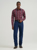WRANGLER CHECOTAH BURGUNDY PRINT - MENS SHIRT  - 112385794