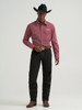 WRANGLER LOGO SNAP RED PRINT - MENS SHIRT  - 112385927
