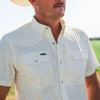 PONCHO  CREAM FLORAL PERFORMANCE NYLON - MENS SHIRT WESTERN SNAPS - THE MEDICINE BOW