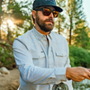 PONCHO  TURF GREEN MICROCHECK - MENS SHIRT WESTERN SNAPS - THE ALPINE