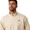 ARIAT 1/4 ZIP OATMEAL HEATHER - MENS JACKET  - 10085386