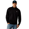 ARIAT 1/4 ZIP BLACK PULLOVER - MENS JACKET  - 10085374
