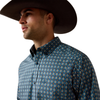 ARIAT LEX REAL TEAL GOE PRINT - MENS SHIRT  - 10080652