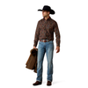 ARIAT CHOCOLATE PLUM MULTI PAISLEY - MENS SHIRT  - 10080728