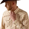 ARIAT BOMBAY BROWN FLORAL STRIPE - MENS SHIRT  - 10080742