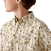 ARIAT LUTHER CREAM SCENIC PRINT - KIDS BOYS SHIRT - 10080718