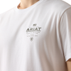 ARIAT LOCKUP FLAG PAINTED WHITE - MENS TEE  - 10080626