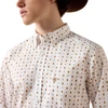 ARIAT PAULY FITTED WHITE GEO PRINT - MENS SHIRT  - 10080623