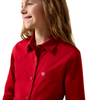 ARIAT TEAM KIRBY SAVVY RED - KIDS GIRLS SHIRT - 10079476