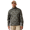 ARIAT CALDWELL 1/4 ZIP BLUE PRINT - MEN SWEATER  - 10081927
